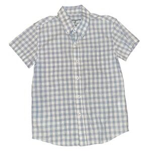 Properly Tied Harbor Shirt S/S Rain Blue Gingham‎ Classic Fit Kids Size 6